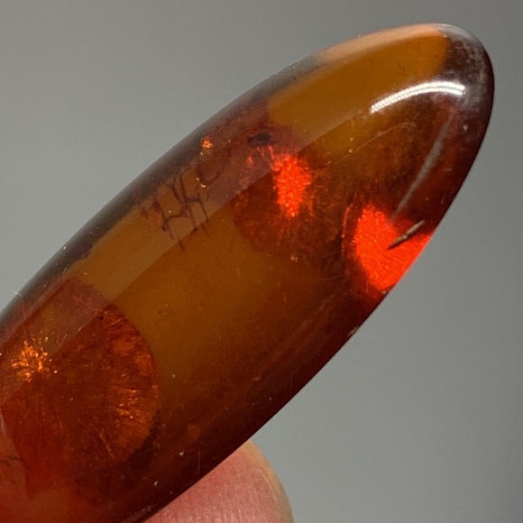 Amber 4.63 Cts Natural Orange Red Color Baltic Gemstone Cabochon for Jewelry - Picture 16 of 17